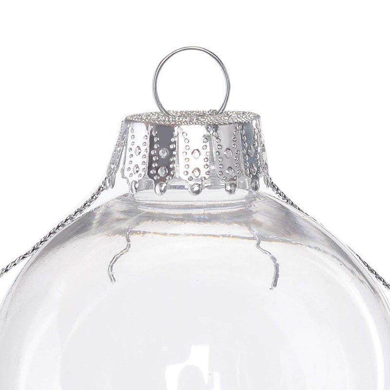 Wenosda 12PCS Clear Plastic Acrylic Fillable Ball Ornament Set, 2.36" DIY Christmas Balls for Holiday Ornaments, Christmas Tree Ornaments,Wedding,Party and Home Decor(60mm/2.36in 12pcs) - Image 2